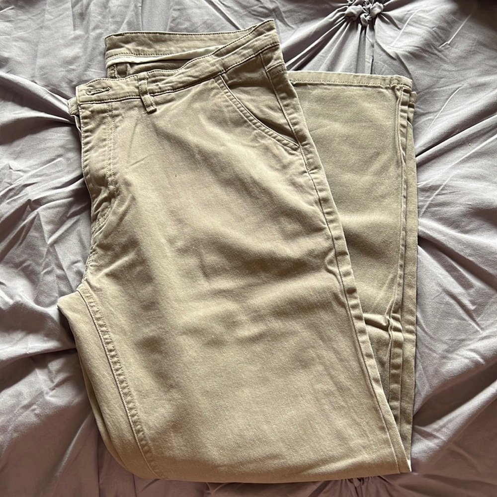 Mens Beige Cargo Pants Skinny Fit 33Wx28L